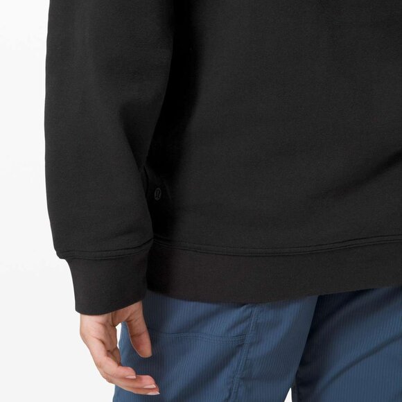 Lululemon Crew Fleece Graphic Black Pullover Sweatshirt, Size S - Picture 3 of 6